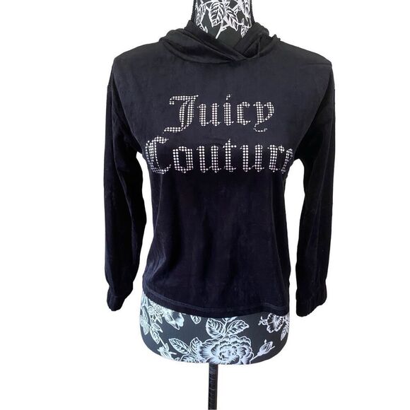 Nwt Juicy Couture Velour Pullover Hooded Sweatshirt School - Picture 1 of 13